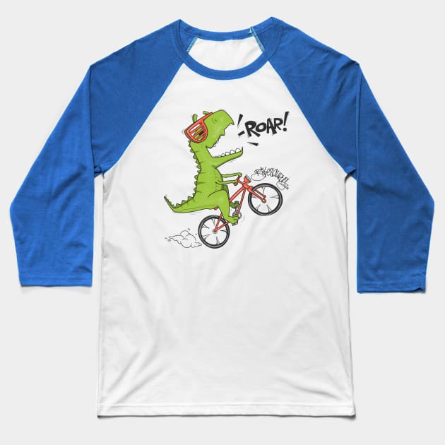 Roar Crocodile Baseball T-Shirt by Mako Design 